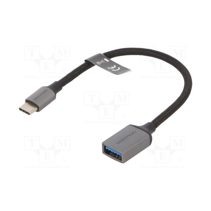 купить КабельVention USB 3.0, C Male to A Female OTG Cable 0.15m Gray, Aluminium Alloy Type в Алматы