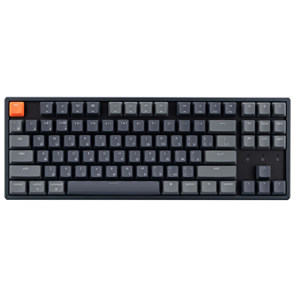 купить Клавиатура Keychron K8 Aluminum Frame 87 keys, Gateron Brown, Hot-Swap, RGB, Black (K8J3_Keychron) в Алматы