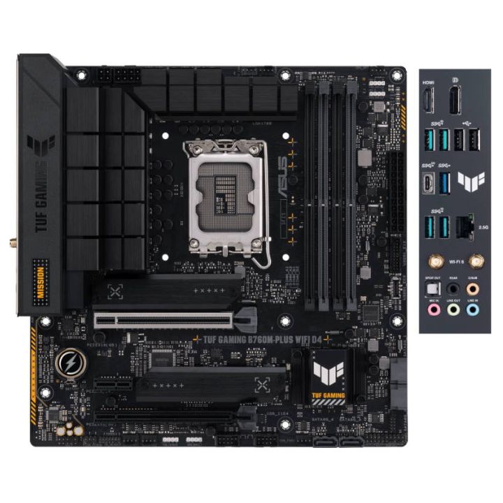 купить Материнcкая плата ASUS TUF GAMING B760M-PLUS WIFI D4 s1700 B760 4xDDR4 M.2 HDMI DP Wi-Fi BT mATX в Алматы