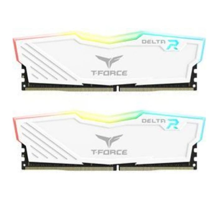купить Оперативная память 64GB Kit (2x32GB) 3200MHz DDR4 Team Group DELTA RGB CL22 TF4D464G3200HC16FDC01 Wh в Алматы