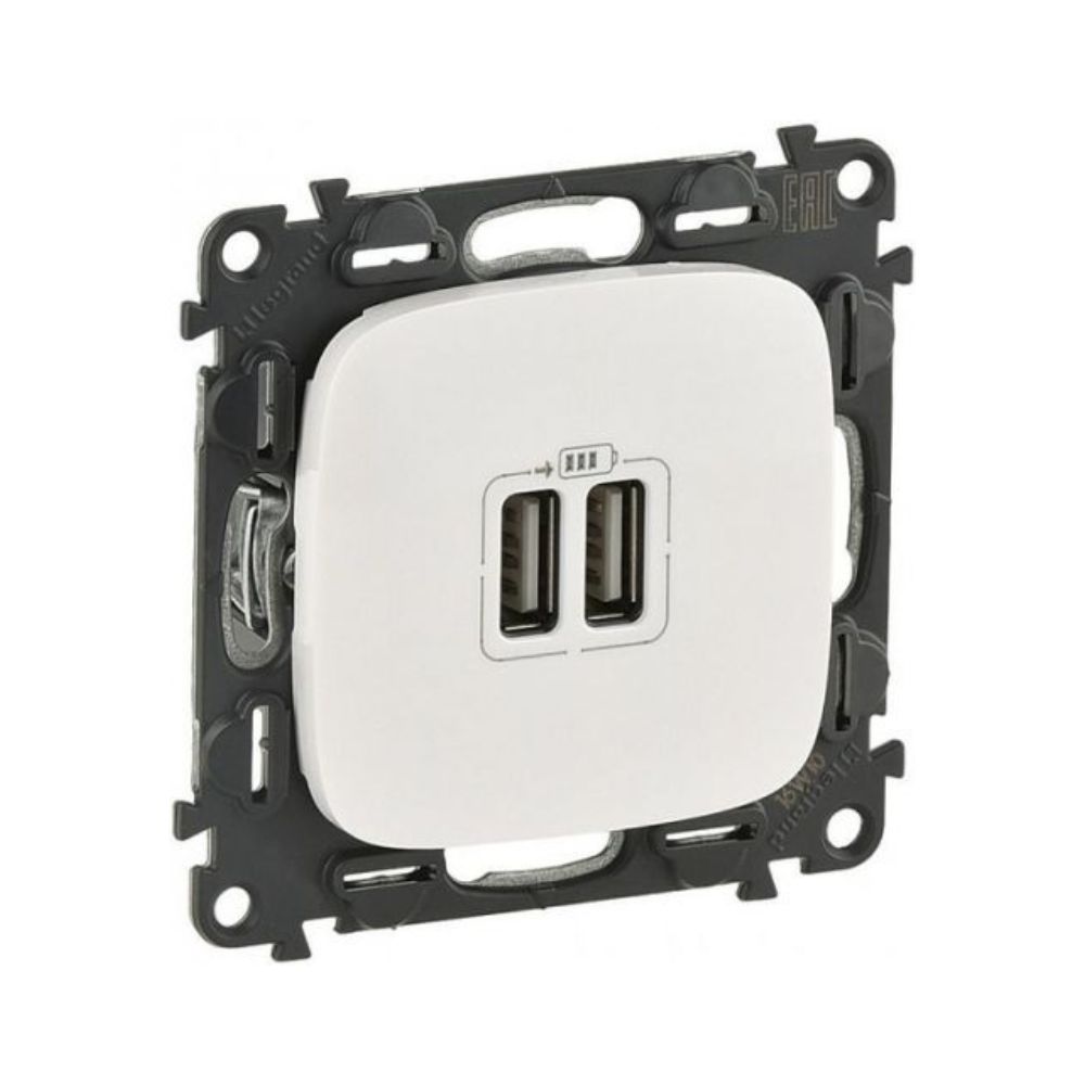 купить Legrand 754995 VLN-a Бел Роз 2хUSB зарядка в Алматы