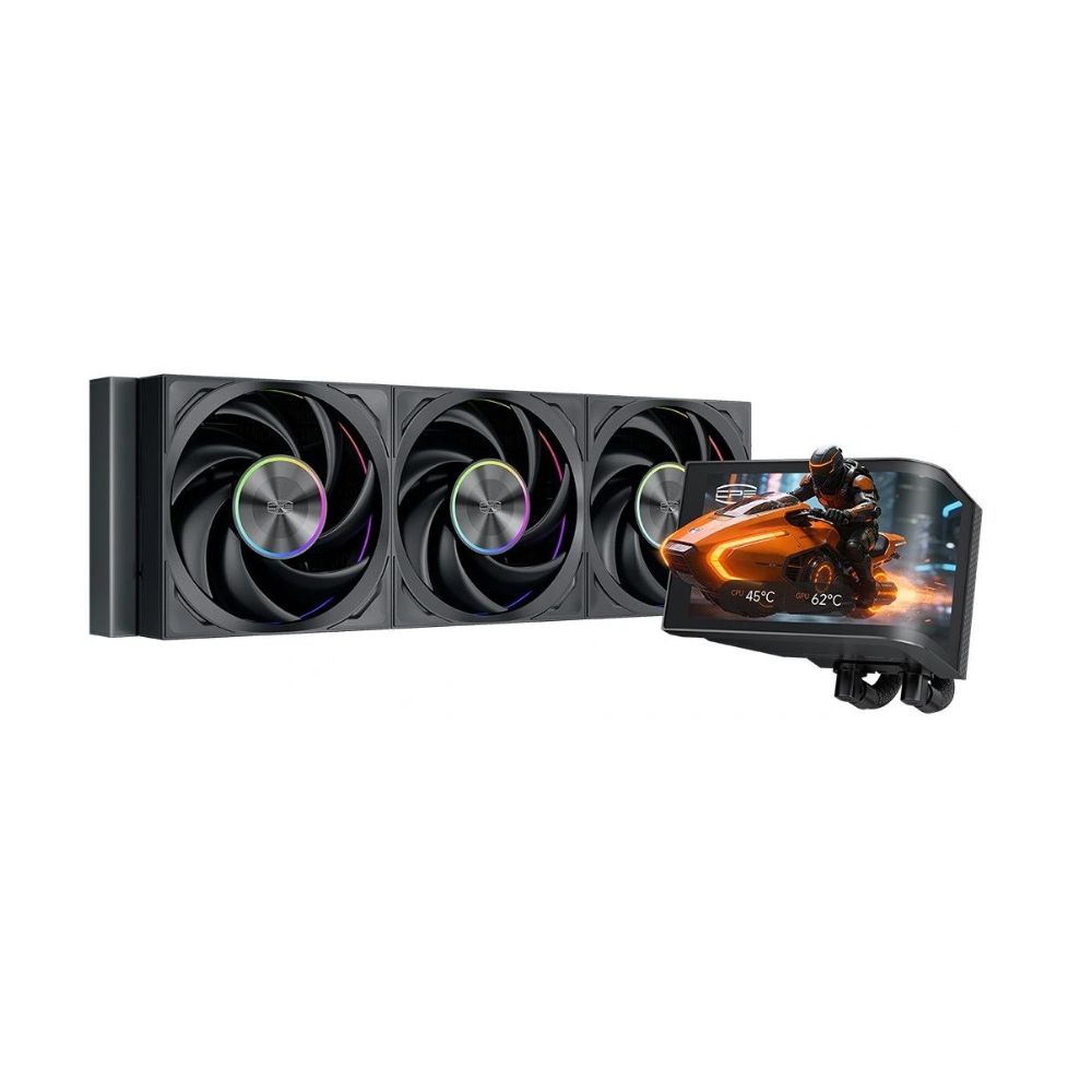 Купить Водяное охлаждение для CPU PCCooler DV360 ARGB Display BK TDP 300W 1200/1700/1851/AM4/AM5 Черный в Алматы