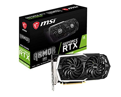 купить Видеокарта MSI GeForce RTX2060 SUPER, 8GB GDDR6 256-bit 1xHDMI 3xDP RTX 2060 SUPER ARMOR OC в Алматы