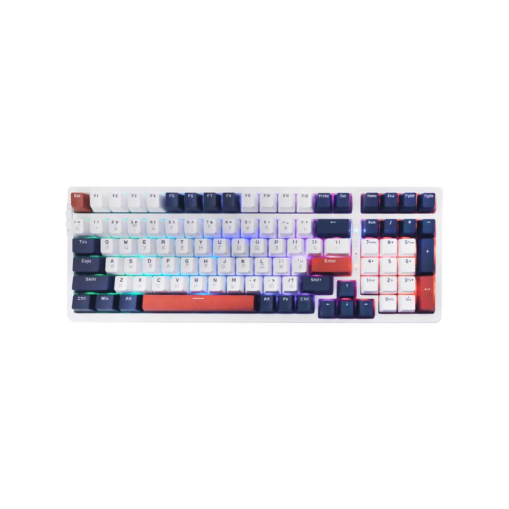 купить KeyBoard USB, Attack Shark K98, Banana switch, 100 keys, 2,4/BT/cable, Navy в Алматы