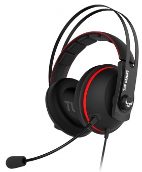 купить Гарнитура ASUS TUF Gaming H7 Core черно-красный 90YH01QR-B1UA00, 20 ~ 20000 Гц, 32 Ом, разъем 3.5 мм.Длина шнура 1.3 м в Алматы