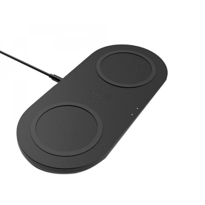 купить Беспроводное зарядное устройство Belkin Dual Pad Wireless Charging Qi, 2x 10W, black в Алматы