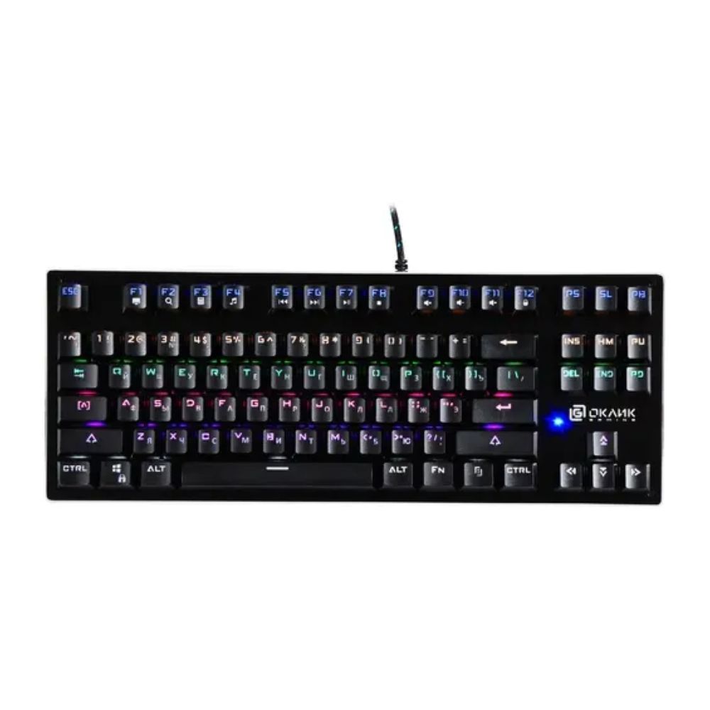 купить Клавиатура Oklick 967G Dark Force механическая черный USB Multimedia for gamer LED (8471606000) в Алматы
