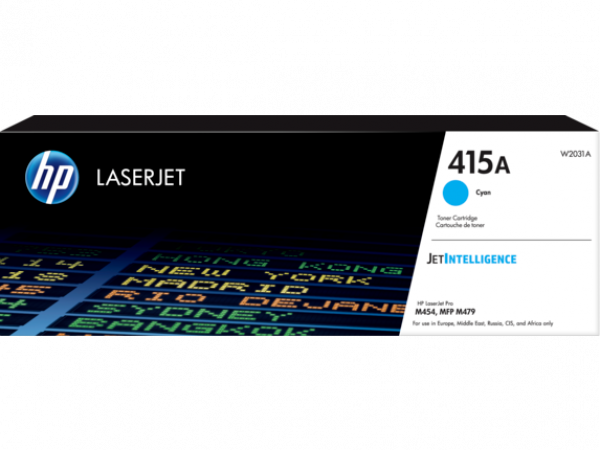 купить Оригинальный лазерный картридж HP W2031A LaserJet 415A, голубой, 2100 стр. в Алматы