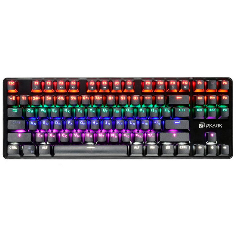 купить Клавиатура Oklick 960G Dark Knight механическая черный USB Multimedia for gamer LED в Алматы