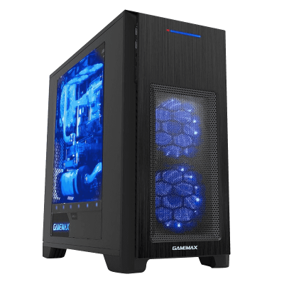 купить Корпус ПК без БП GameMax H603-2U3 <MATX, 1x120mm Blue, USB3.0x2, HD 188x440x407mm> в Алматы