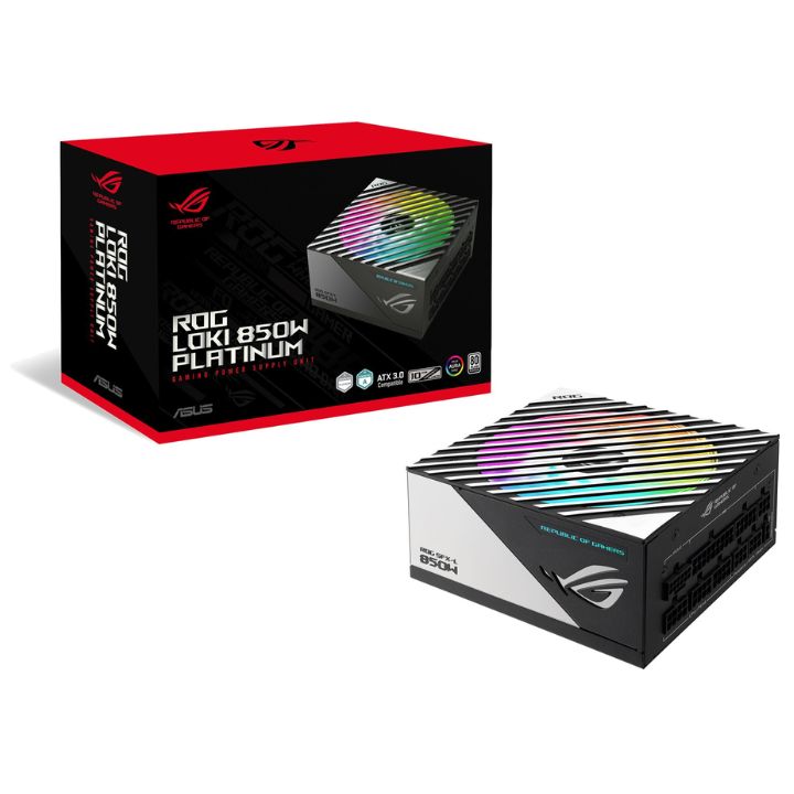 купить Блок питания ASUS ROG-LOKI-850P-SFX-L-GAMING, 850W, full modular PSU, ARGB-Illuminated Fan, 80 PLUS Platinum в Алматы