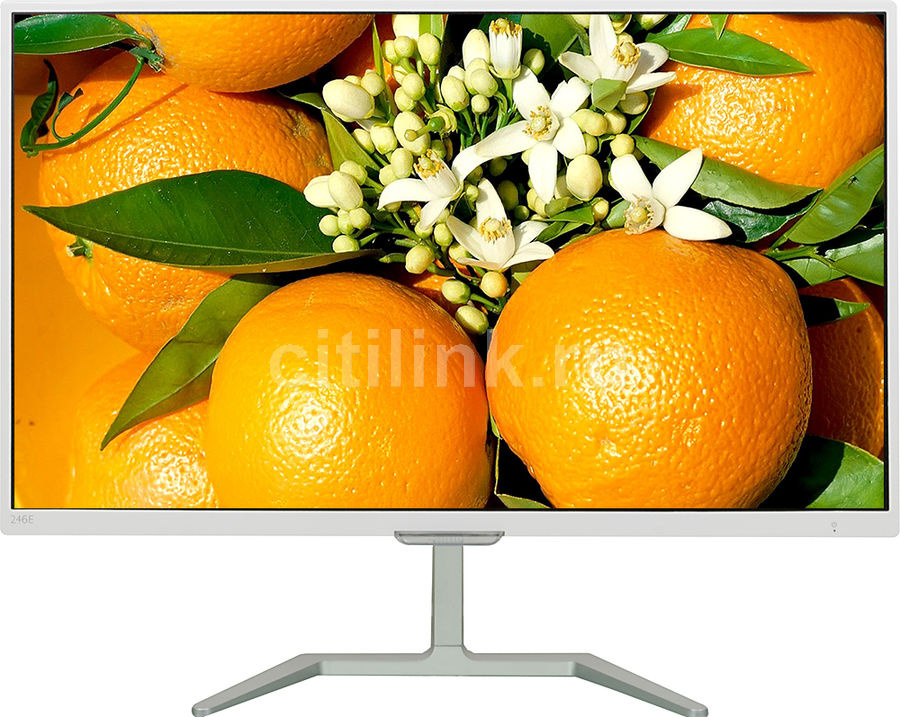 купить Стильный Монитор с Расширенной Цветовой Палитрой 23,6* PHILIPS 246E7QDSW/01 PLS Wide 1920x1080 1000:1 20000000:1 5мс 250 кд/м2 1xD-Sub 1xDVI 1xHDMI-MHL Угол Обзора 178(Г) / 178(В) в Алматы