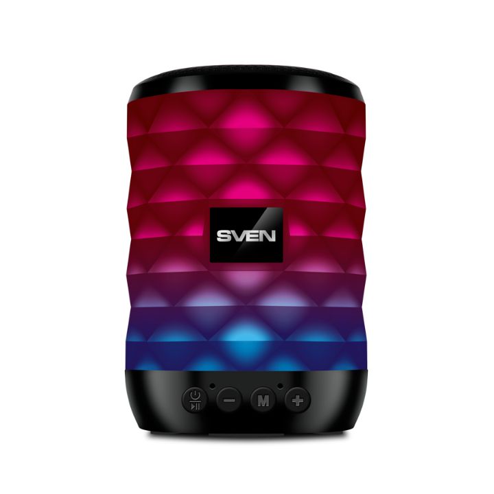 купить SVEN PS-55, черный, портативная акустика 5W, TWS, Bluetooth, FM, USB, microSD, 600mA*h в Алматы