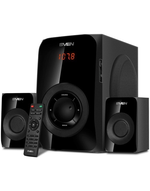 купить SVEN Колонки MS-2020, черный (55W, FM, USB/SD, Display, RC, Bluetooth) в Алматы