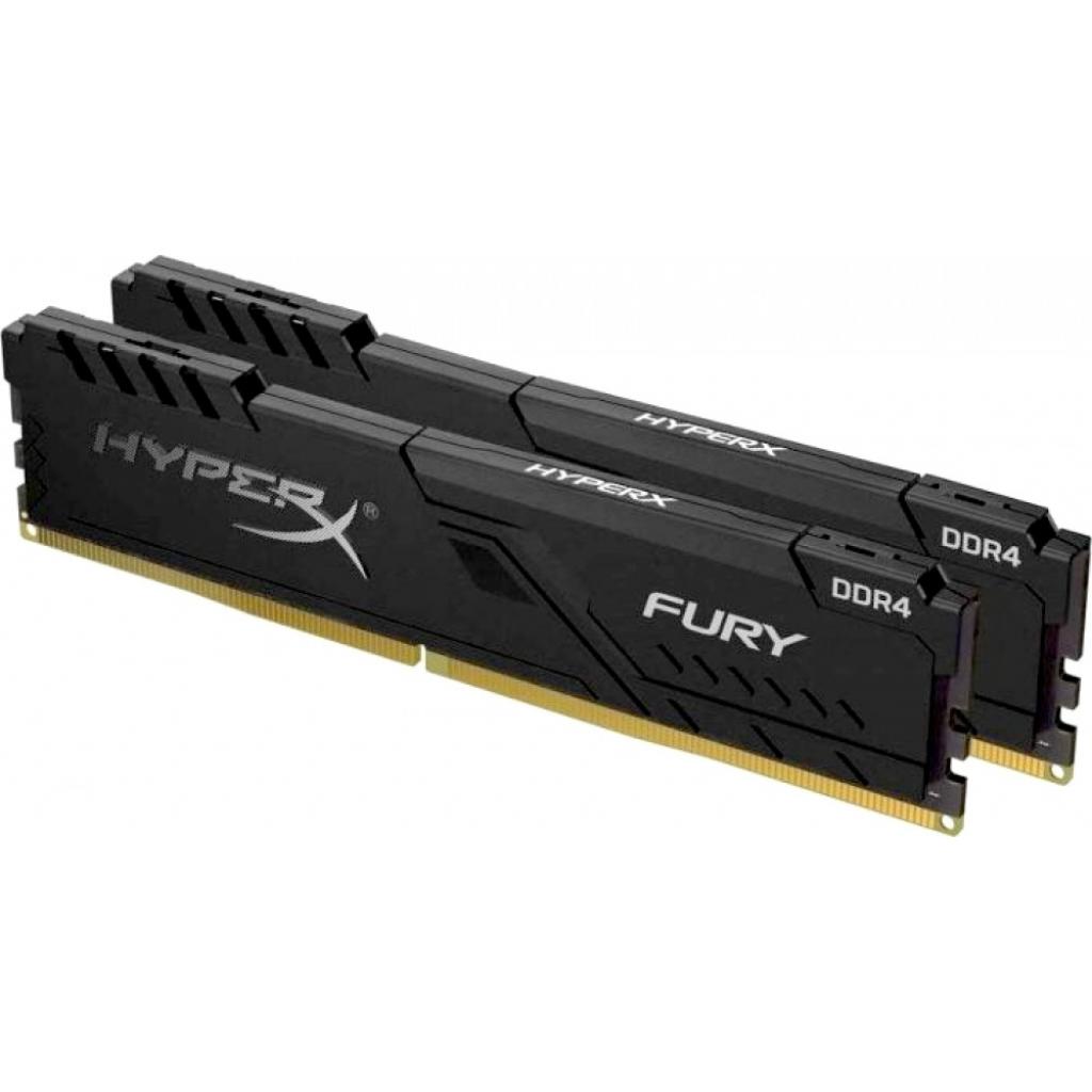 купить Комплект модулей памяти, Kingston, HyperX Fury HX434C16FB3K2/16 (в комплекте 2 шт), DDR4, 16GB (2x8GB), DIMM <PC4-27700/3466MHz>, Чёрный в Алматы