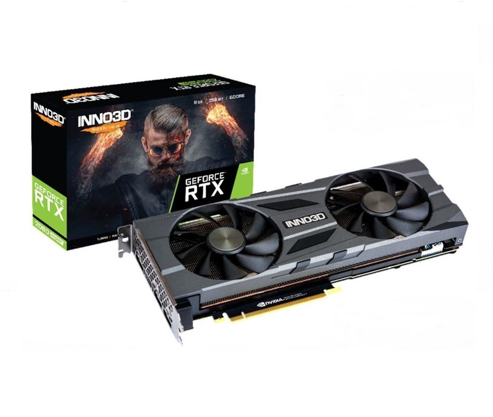 купить 8GB RXT2080 GDDR6 256-bit 1650/1845 MHz, PCIe3.0x16, 3DP HDMI Inno3D SUPER Twin X2 OC (32-670 N208S2-08D6X-11801167) 2Fan, 268 мм, 2 слота в Алматы