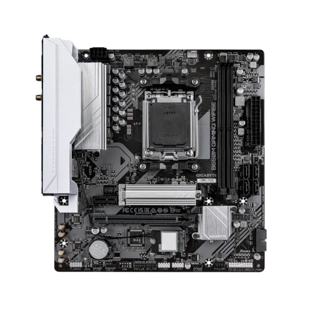 Купить Матплата Gigabyte B650M Gaming WiFi6E, AM5, mATX, 2DDR-5, 1xPCI-Ex16, SATA, M.2, HDMI, VGA, 12USB в Алматы