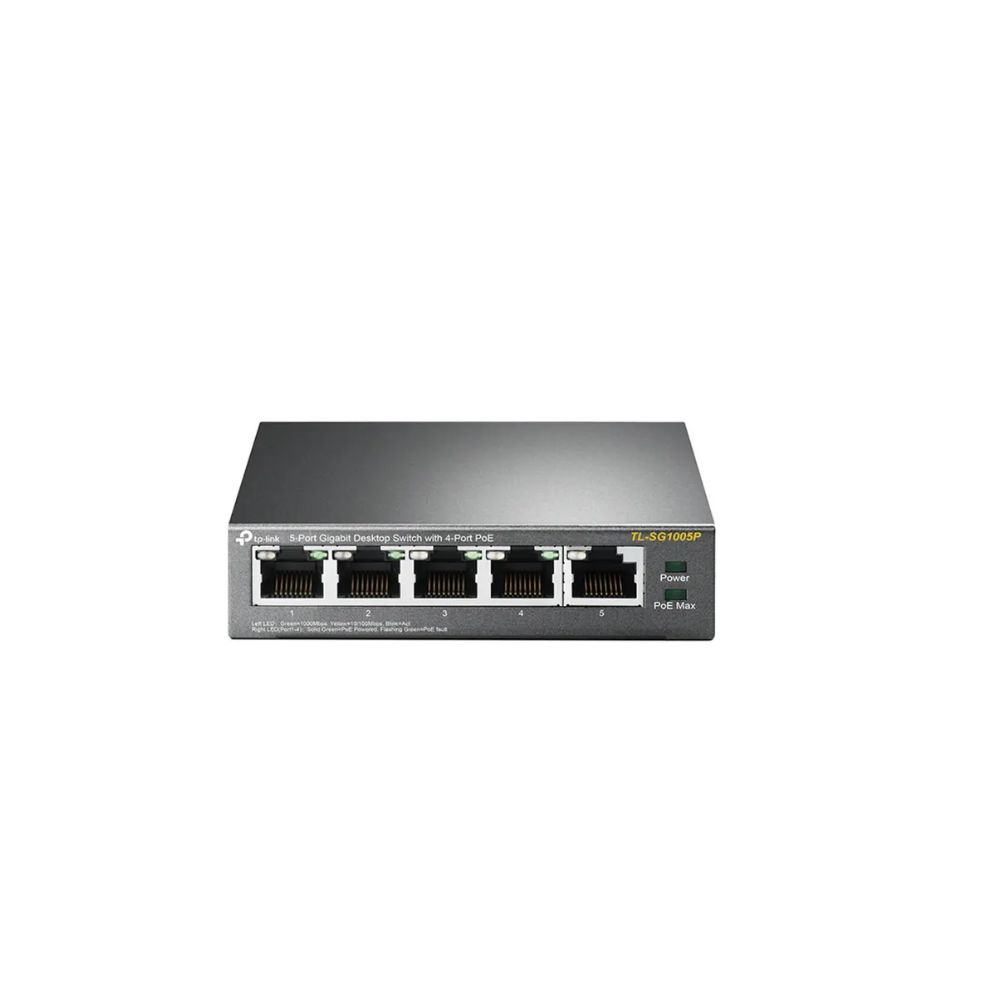 Купить Switch 5 port TP-Link TL-SG1005P, 5x10/100/1000 Мбит/с Gigabit Ethernet, 4xPoE, 56 B в Алматы