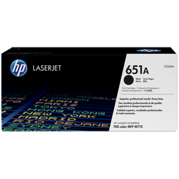 купить Картридж лазерный HP 651A, 13 500 (ч/б) страниц для Color LaserJet, CE340A, черный в Алматы