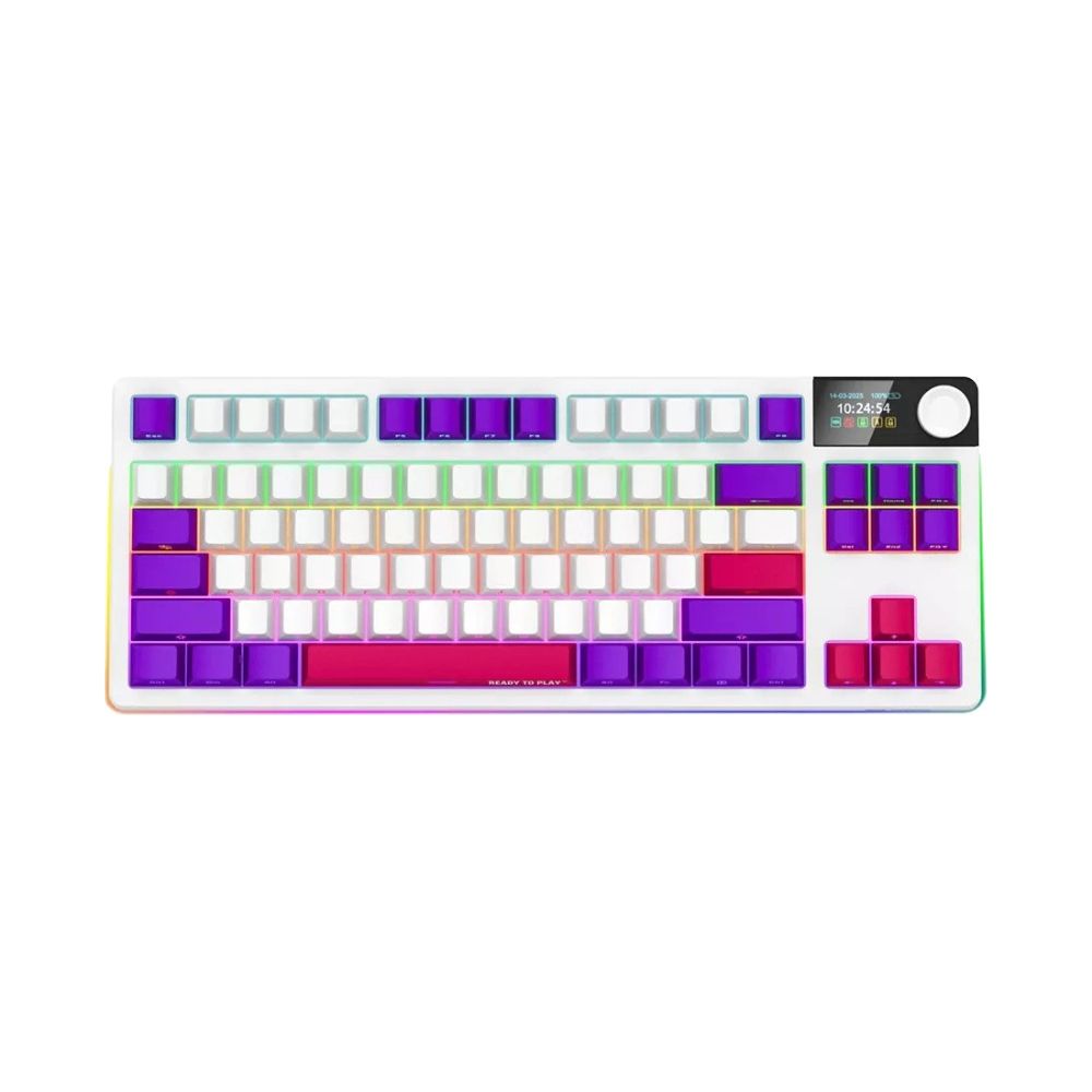 Купить LORGAR KBP70TKLW, Wireless TKL Mechanical Gaming Keyboard Pro, White, EN/RU layout в Алматы