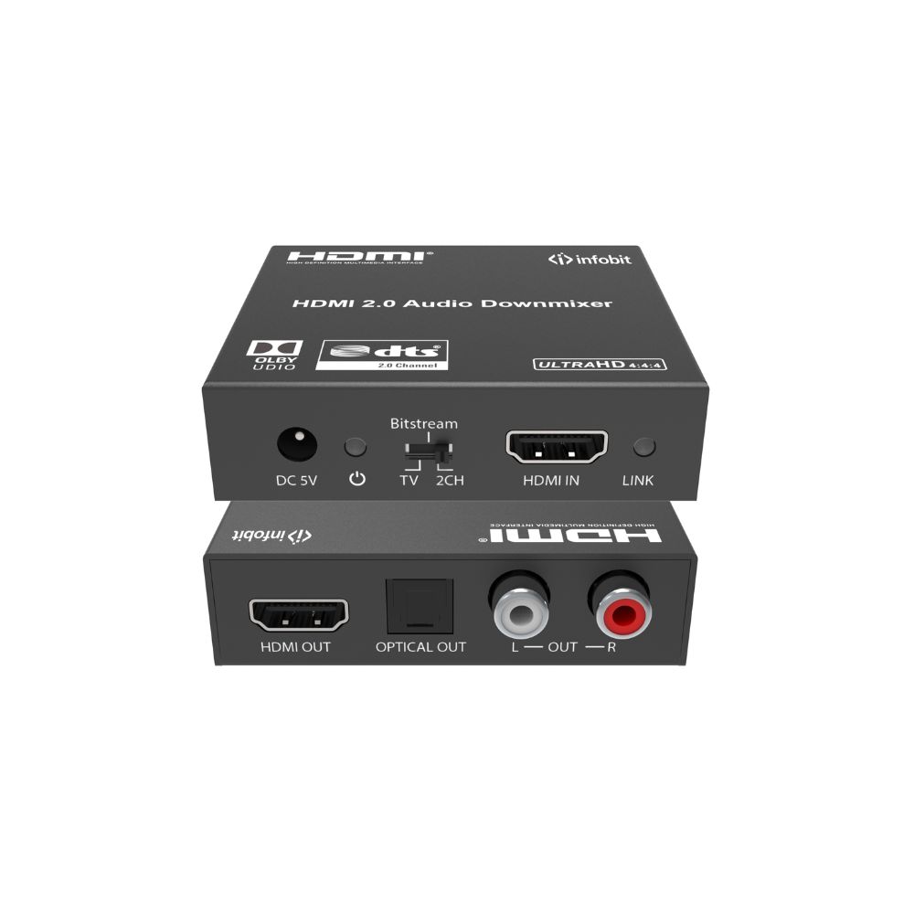 купить Де-ембеддер аудио из HDMI Infobit iTrans AD02  4K60 18Gbps HDMI Audio De-embedder/ Extractor в Алматы