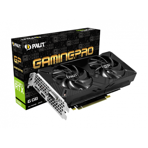 купить Видеокарта, PALIT, RTX2060 GAMING PRO 6G 4710636270406, NE62060018J9-1062A, GDDR6, 192bit, 3-DP, HDMI, DVI, Цветная коробка в Алматы