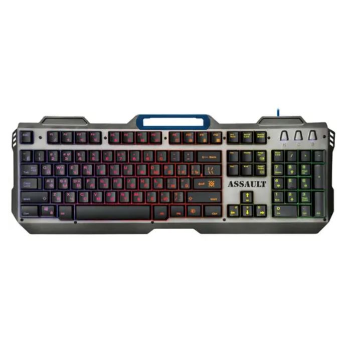 купить Клавиатура проводная Defender игровая Assault GK-350L RU, радужная, USB, металл в Алматы