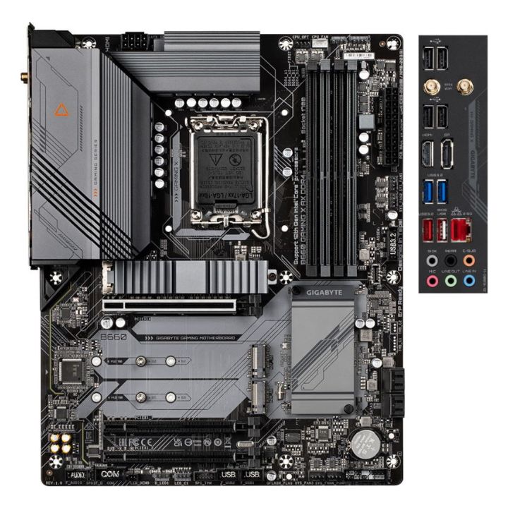 купить Материнская плата GIGABYTE B660 GAMING X AX DDR4, LGA1700, PCI-Ex16 4.0, HDMI+DP, 3xM.2, 4xSATA в Алматы