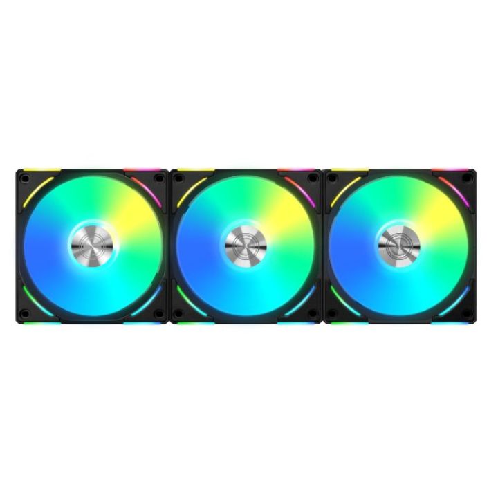 купить Вентилятор для корпуса Lian Li UNI FAN AL ARGB 3x120mm with Controller Black UF-AL120V2-3B в Алматы