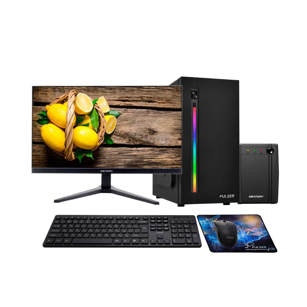 купить Core i3-14100F-3.5GHz/H610/RAM 16GB/SSD 512GB (M.2)/GT610-2GB/no DVD/400WLCD 23.8" HikVision/Key/Ко в Алматы
