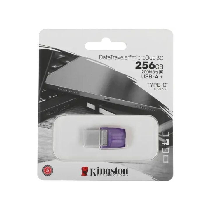 купить USB Флеш 256GB 3.0 Kingston OTG DTDUO3CG3/256GB металл в Алматы