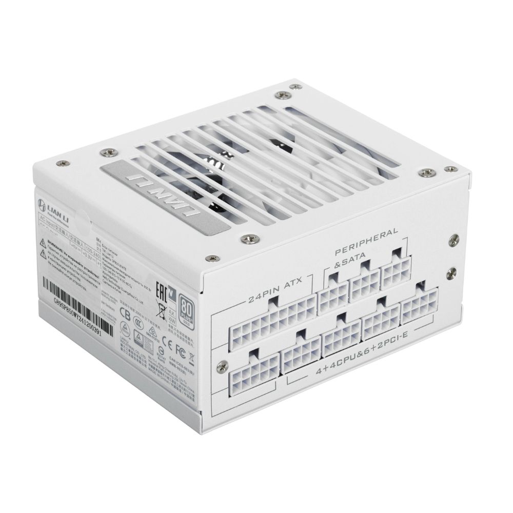 Купить БП SFX 850W Lian Li SP850, Gold, 20+4+8/24+8+8+8, 9.2cm, 3x6+2p PCI-E, White в Алматы