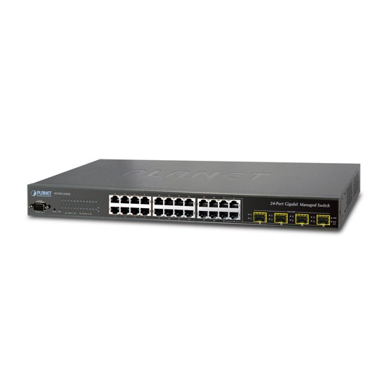 купить Коммутатор, Planet, WGSW-24040-EU, 24 порта 10/100/1000M RJ45 4 комбинированных гигабитных TP/ SFP порта, Управляемый, Корпус металл в Алматы