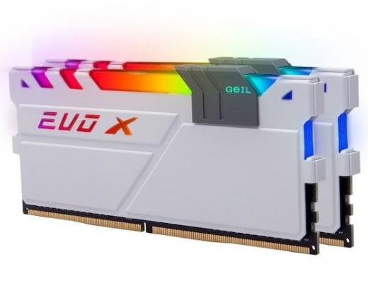 купить Оперативная память  16GB Kit (2x8GB) GEIL DDR4 PC4-21330 2666MHz EVO X II White с RGB подсветкой 19-19-19-43 GEXSG416GB2666C19DC Retail Pack в Алматы