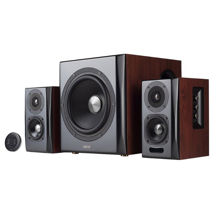 купить Акустическая система Bluetooth Edifier S350DB Brown <2.1, RMS 150ВТ, PC/AUX/OPT/COX/BT, Пульт> в Алматы