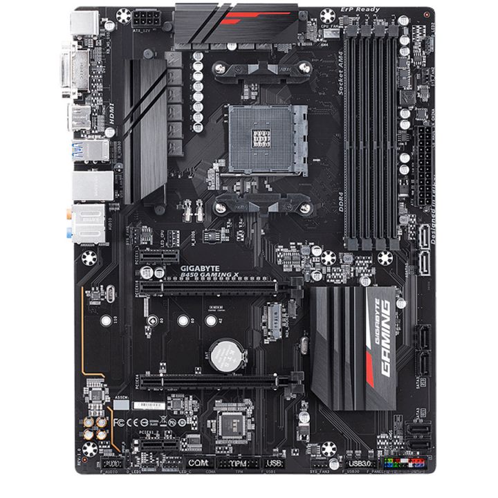 купить Материнская плата Gigabyte B450 GAMING X AM4 4xDDR4 6xSATA DVI HDMI RAID M.2 ATX в Алматы