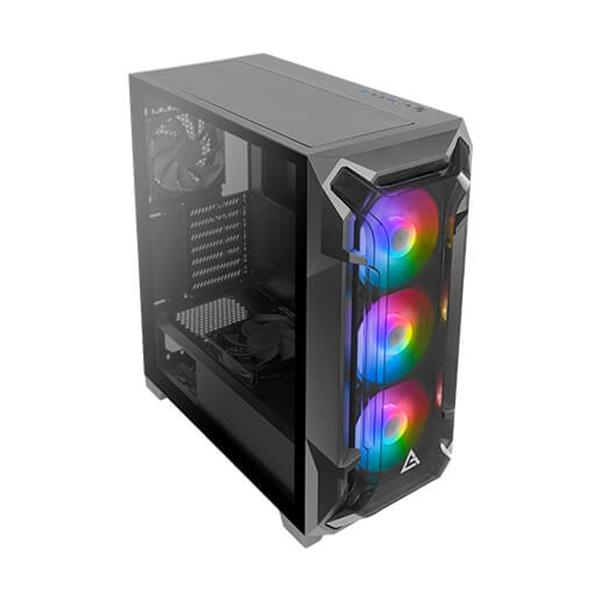 купить Компьютерный корпус DF600 FLUX,black, 3 ARGB FAN + 2 FAN , ATX midi tower (w/o PSU) в Алматы