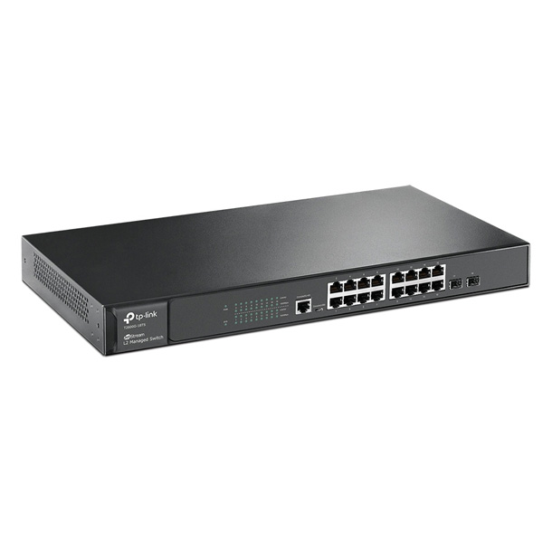 купить Коммутатор управляемый GbE 18-портовый Tp-Link T2600G-18TS(TL-SG3216) <JetStream&trade; 18-Port Gigabit L2 Managed Switch with 2 Gigabit SFP Slots, 36Gbps, 1 RJ45 Console Port, 1 Micro-USB Console Port> в Алматы