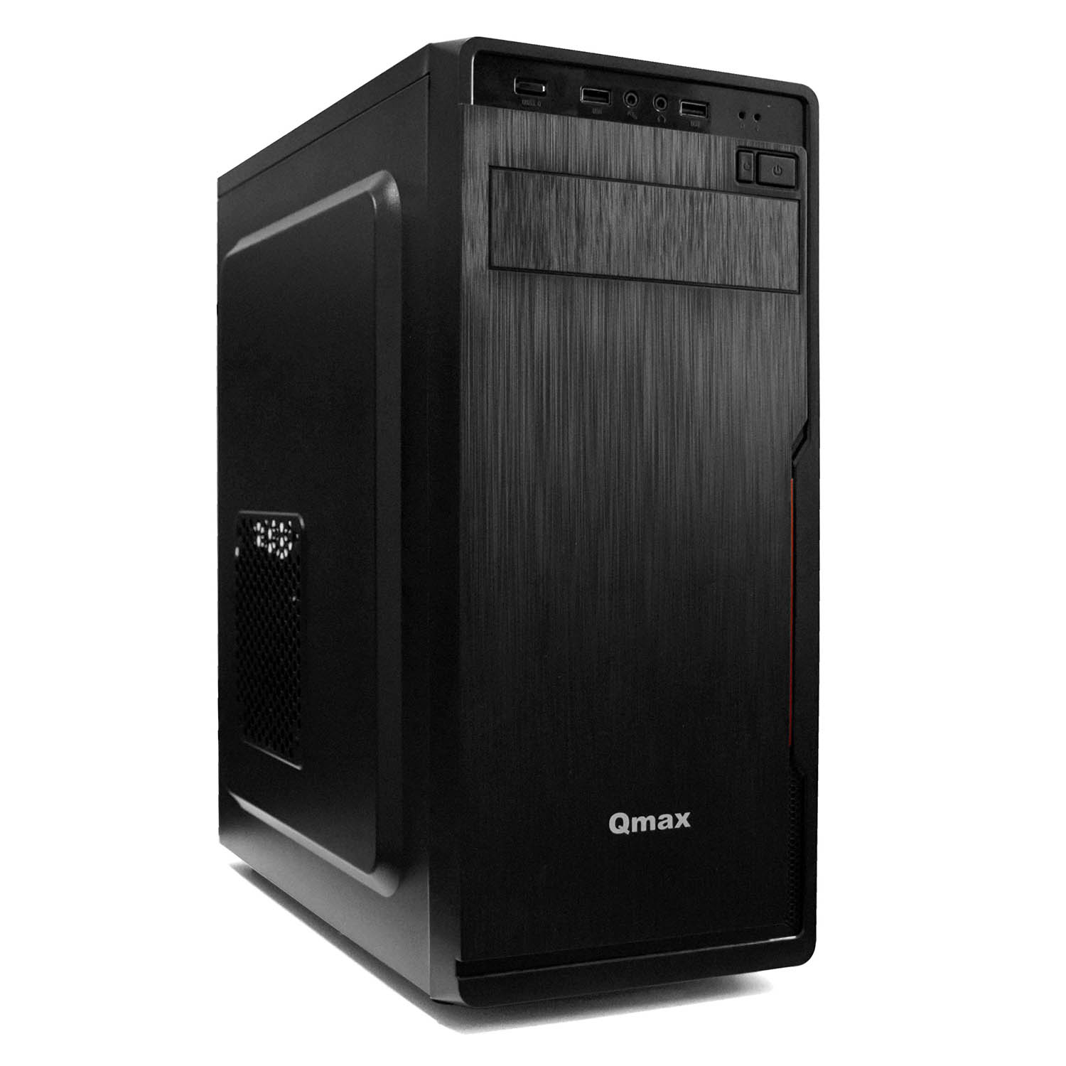 купить CASE Qmax H207B ATX MidiTower, 2,5* x 2, 3,5*x 4,  5,25* x 1 , Expansion Slots x 7, USB 2.0 x 2,  40,5 х 17,5 х 41 см, Steel 0,4mm, ATX/Micro-ATX/Mini-ITX, black, PC 400W (20+4pin, 4pin, 2xSATA, 2xIDE) в Алматы