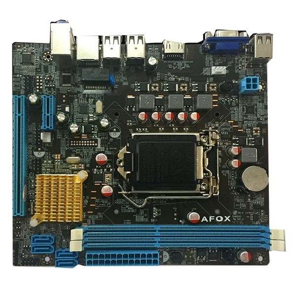 купить Сист.плата Intel 1155 IH61-MA5: Intel H61 AFOX 2DDR3 4SATA VGA HDMI microATX  в Алматы