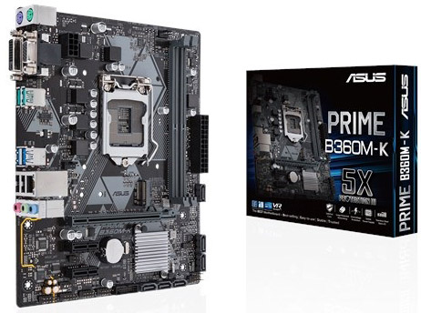 купить Материнская плата ASUS PRIME B360M-K LGA1151 iB360 2xDDR4 6xSATA3 1xM.2 DVI+D-Sub microATX                                                                                                                                                                 в Алматы