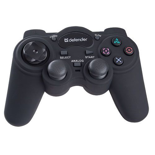 купить Геймпад Defender GAME RACER TURBO RS3 2 джойстика, 12 кн., USB 2.0/3.0/PS Gameport. Геймпад подходит как для ПК, так и для Sony PlayStation 2 и 3. Отлично лежит в руке и потрясающе приятен на ощупь. Модель имеет мягкое прорезиненное покрытие. Два ана в Алматы