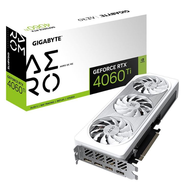 купить Видеокарта Gigabyte (GV-N406TAERO OC-8GD) RTX4060Ti AERO OC 8G в Алматы