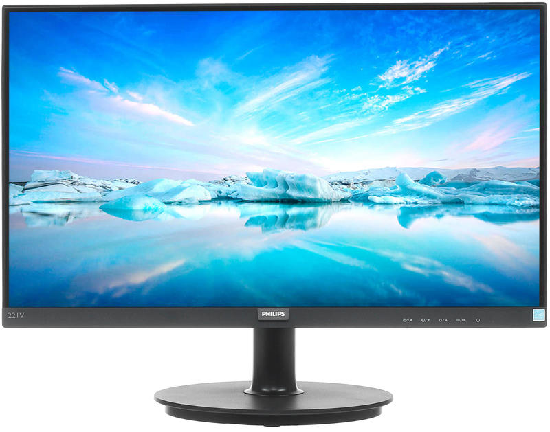 купить Монитор в Тонком Корпусе с Режимом защиты LowBlue 21,5,* PHILIPS 221V8A VA 1920x1080x75Hz 200кд/м 4мс 4000:1 Mega Infinity DCR 1xVGA 1xHDMI Колонки 2x2W Угол Обзора 178/178, Цвет: ЧерныйТекстурированный в Алматы
