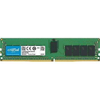 купить Оперативная память Crucial DRAM 16GB DDR4 2666 MT/s (PC4-21300) CL19 DR x8 ECC Registered DIMM 288pin CT16G4RFD8266 в Алматы