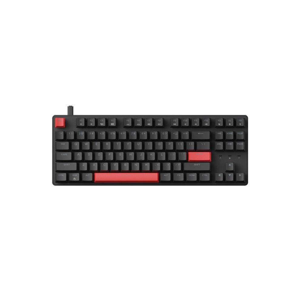 купить Клавиатура механическая Lemokey  X1 87Key, Keychron Brown, USB-A, QMK/VIA, EN/KZ/RU, Red led, черный в Алматы