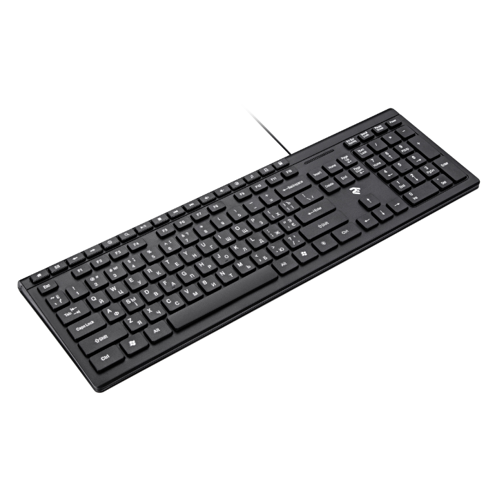 купить Клавиатура 2E KM1020 Slim USB Black в Алматы