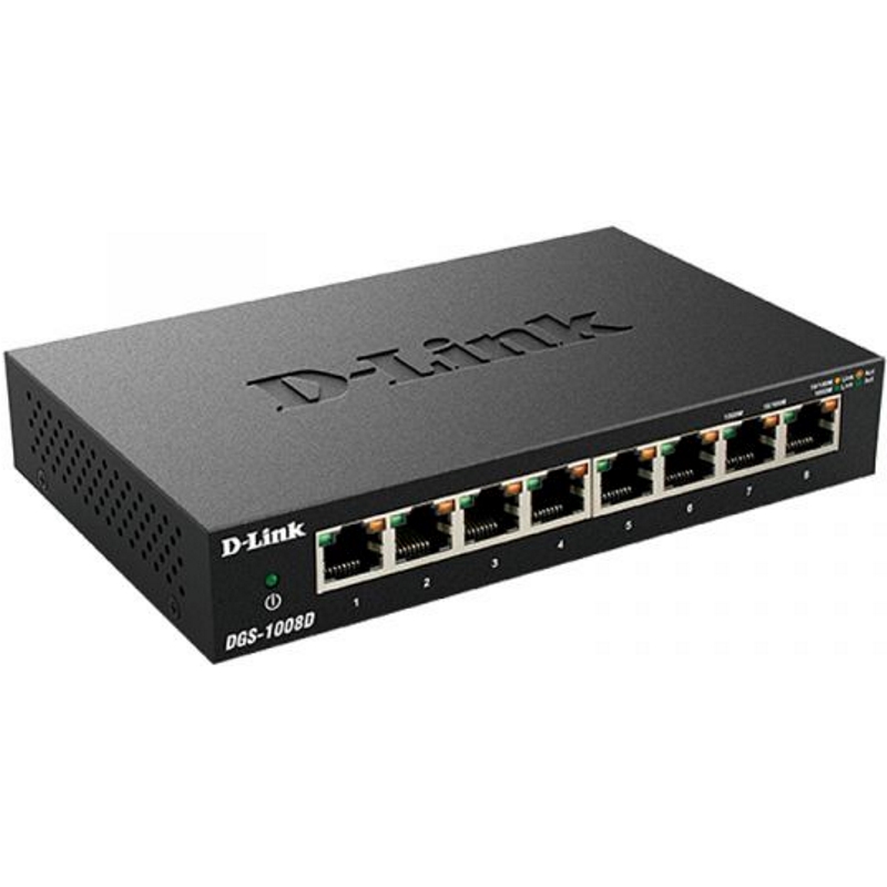 купить D-Link DGS-1008D/J3B Коммутатор 8-порт10/100/1000 неуправляемый . в Алматы