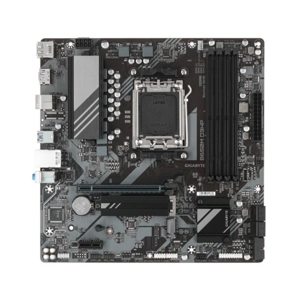купить Матплата Gigabyte B650M D3HP REV1.3, AM5, mATX, 4DDR-5, 1xPCI-Ex16, 4SATA, 2xM.2, HDMI, 2xDP, 13USB в Алматы