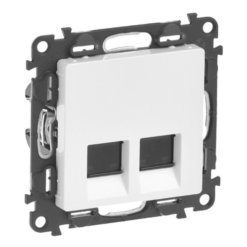 купить Legrand 753443 VLN-l БЕЛ Роз 2х RJ45 Cat6 UTP /  в Алматы